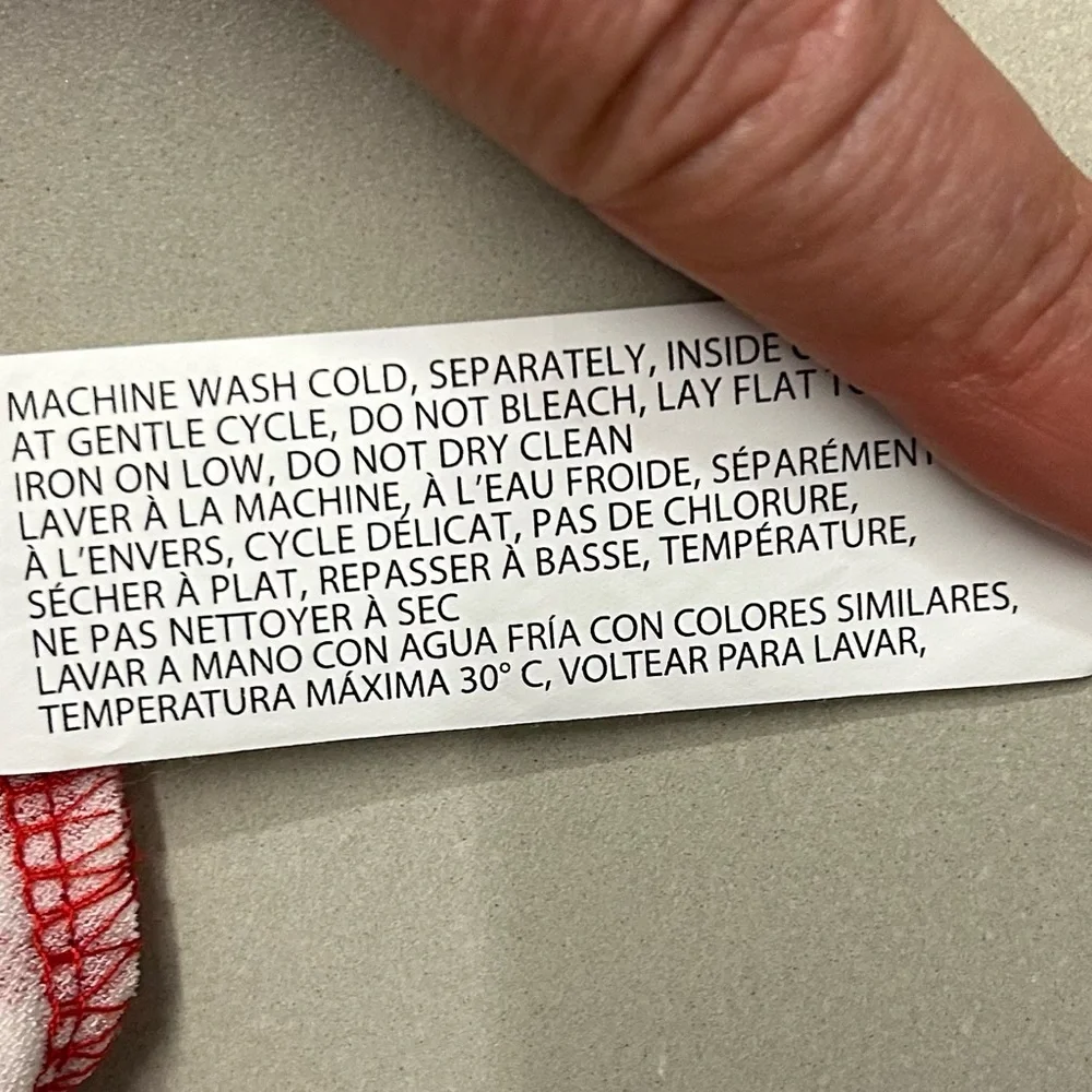 DEX red and white gingham jumpsuit/ romper size L - Picture 7 of 10